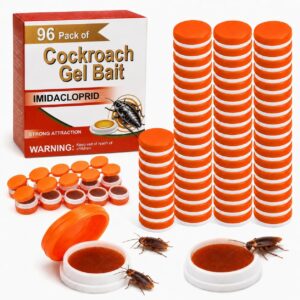 96 Pack Roach Bait Stations – Indoor & Outdoor Cockroach Traps | Ready-to-Use, Easy Placement