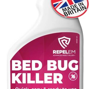 REPELEM Bed Bug Killer Spray – 1L | Kills All Life Stages, For Mattresses & Soft Furnishings