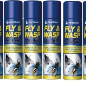 6 x 300ml Fly & Wasp Killer Spray – Kills Flies, Wasps, Flying Ants, Midges & Mosquitoes