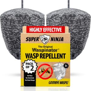 Waspinator Wasp Nest Decoy – 2 Pack | Waterproof Outdoor Wasp Repellent for Patios & Gardens