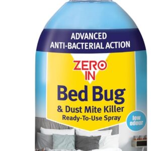Zero In Bed Bug & Dust Mite Killer Spray – 500ml | Ready-to-Use, Water-Based Formula, Up to 12 Weeks Protection