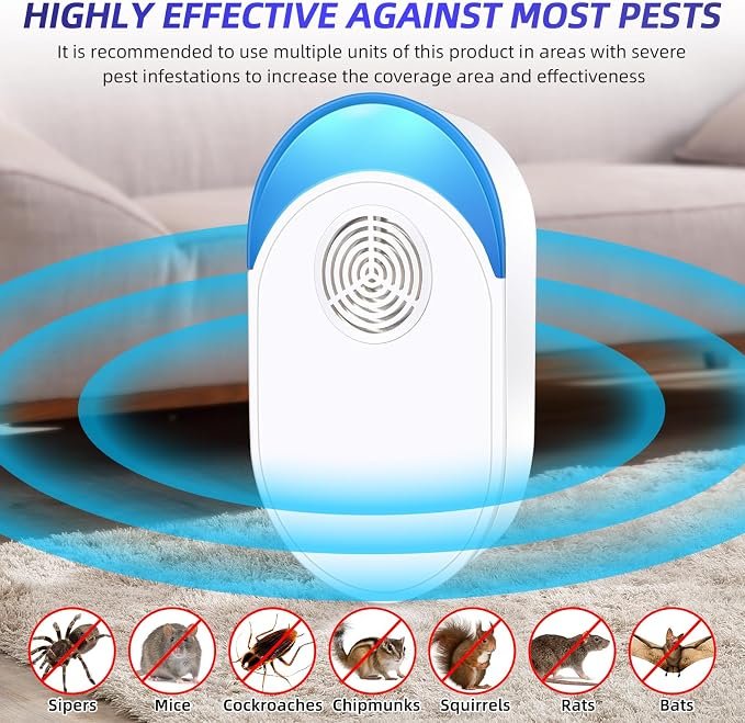 Ultrasonic Mice & Rat Repeller (4-Pack) – Plug-In Rodent & Bug Control - Image 3